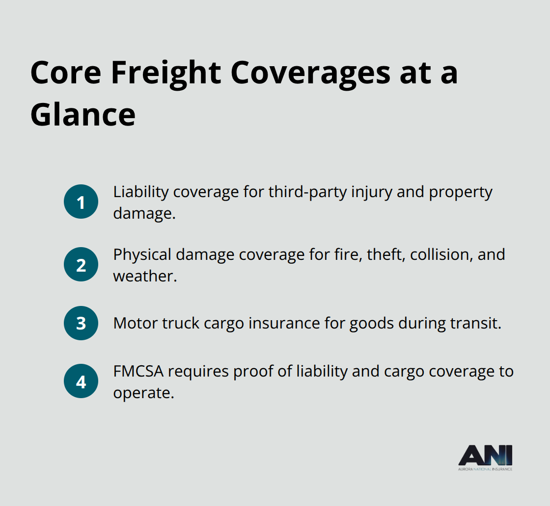 Quick look at key freight insurance coverages for U.S. carriers