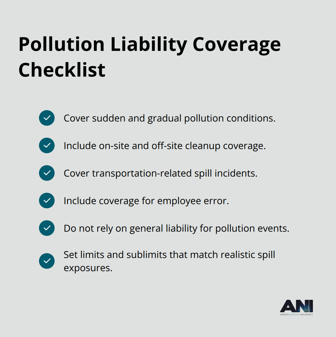 Checklist of must-have pollution liability protections for oil service fleets - Oil service vehicle insurance